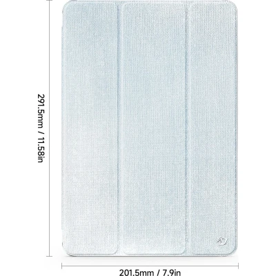 Afbeelding van Dux Ducis Tablet hoes geschikt voor Samsung Galaxy Tab S9/S9 FE Plus Toby Series Auto Wake/Sleep functie Met Pencil houder Blauw