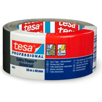 Afbeelding van Ducttape TESA Extra Power 4612 Universal Zwart (25 m x 48 mm)