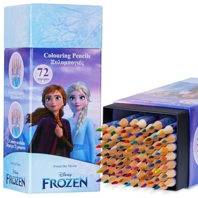 Afbeelding van Disney Kleurpotloden voor kinderen, 72 Potloden Kleurdoos Verschillende Kleuren Kunstbenodigdheden Kids Geschenken (Lilac Frozen)
