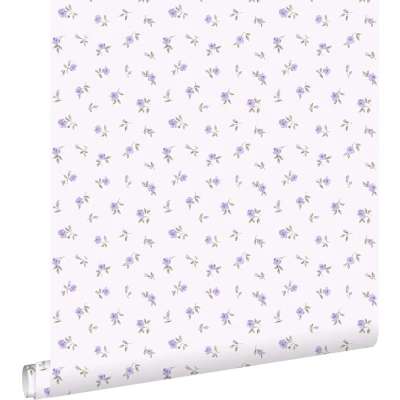 Afbeelding van Leen Bakker ESTAhome Behang Kleine Roosjes Paars 53cm X 10,05 M Vlies