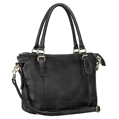 Afbeelding van STILORD &#039;Vanessa&#039; Handtas Dames Medium Leren Schoudertas Grote Echt Shopper, Kleur:zwart
