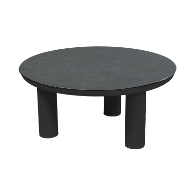 Afbeelding van Normin Loungetafel Capri 80øcm Matt Black