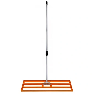 Afbeelding van T MECH Gazon Leveler Nivellering Hark 100 cm Verstelbaar Handvat: 1.20 tot 1.90 m Oranje