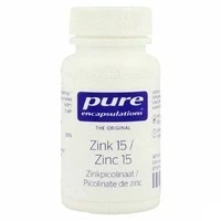 Afbeelding van Pure Encapsulations Zink 15 Zinkpicolinaat 75mg bevat 15mg Voor het Immuunsysteem en ­Zuur base evenwicht 60 Capsules