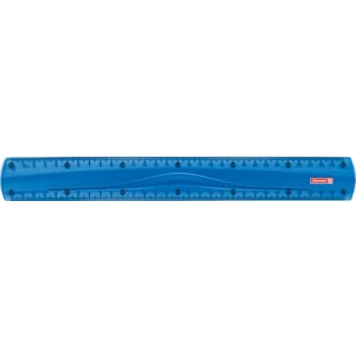 Afbeelding van Brunnen 104973033 liniaal (voor school en kantoor Colour Code, 30 cm, met handgreep, voor links rechtshandigen) blauw/azuur