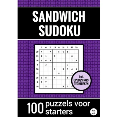 Afbeelding van Sandwich Sudoku 100 Puzzels voor Starters Inclusief Oplossingstechnieken Nr. 48