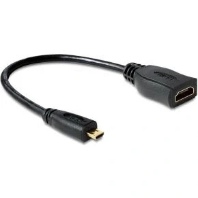 Afbeelding van Delock 65391 Kabel High Speed HDMI met Ethernet Micro D male &gt; A female 23cm