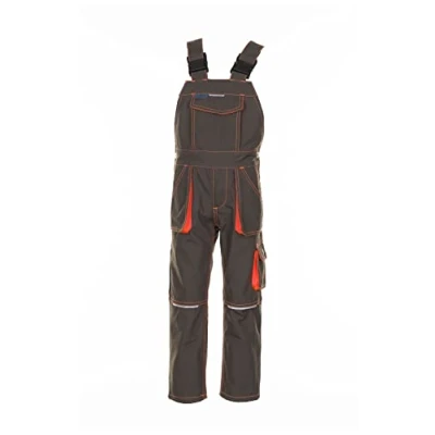 Afbeelding van Planam Maat 122/128 Kinderen Junior tuinbroek olijf oranje model 6122