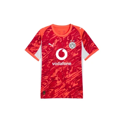 Afbeelding van PUMA Borussia Dortmund 25/26 Goalkeeper Short Sleeve Jersey Men voor Heren, Rood/Zilver, Maat XXL
