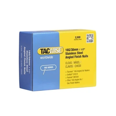 Afbeelding van Tacwise 1223 type 16G/38 mm hoekige roestvrijstalen nagels, 2500 stuks