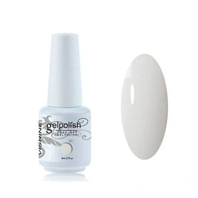 Afbeelding van Vishine GelPolish Soak Off nagellak 8ml, semi permanent, UV, LED, manicure, gel, wit, #1421