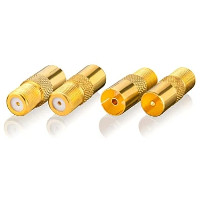 Afbeelding van SEBSON SAT Antenne Adapter Set 2x F Connector Female naar Coax Stekker (IEC), (IEC) Satelliet Kabel