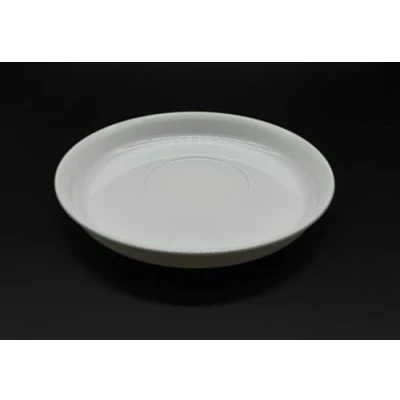 Afbeelding van Kimmel Kindergedeck Schotelbord, klein, onbreekbaar, stapelbaar, herbruikbaar, kunststof, wit, kinderservies, taartborden, kunststof borden, plastic camping, picknick, outdoor