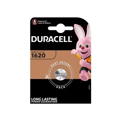 Afbeelding van Duracell Knoopcel Batterij CR1620 1stuk(s) 3V 0.07Ah 5000394030367