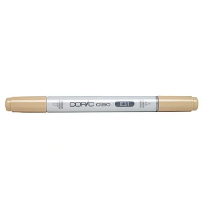 Afbeelding van COPIC Ciao Marker Type E 31, Brick Beige, veelzijdige lay out marker, op alcoholbasis, met een medium breedte en penseelpunt.