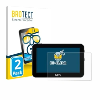 Afbeelding van BROTECT 2x Schermbeschermer 7&quot; voor Navigatie en GPS met 7.0 inch Display (17.8 cm) [154.8 mm x 87 mm, 16:9] Screen Protector Transparant