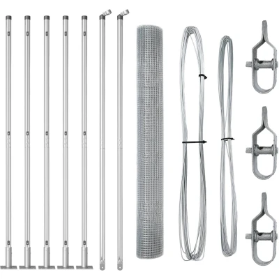 Afbeelding van vidaXL Fence Post Set van 2 Gegalvaniseerd staal 10 x 1 m Duurzaam