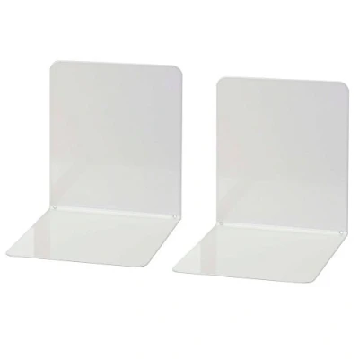 Afbeelding van Wedo 1021137 boekensteun (van metaal, brede uitvoering, 14 x 12 cm) 2 stuks, lichtgrijs