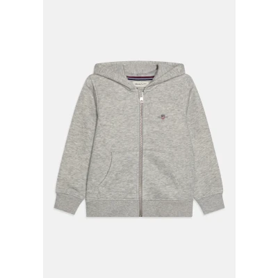 Afbeelding van GANT Shield ZIP Hoodie Unisex Sweater met rits voor kinderen, Maat: 146/152, Light grey melange