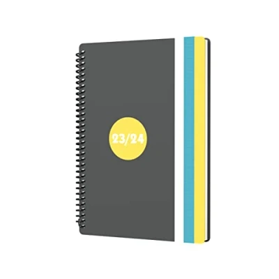 Afbeelding van Collins Debden Delta Academic 2023 24 A5 Week To View Mid Year Diary Planner School, College of University Term Journal augustus tot 2024 Geel FP53M.45 2324