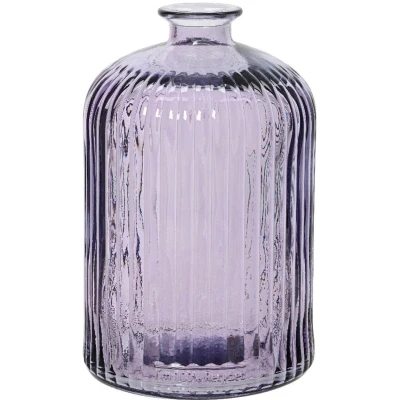 Afbeelding van Vaas recycled glas d15h23 cm lila Decoris