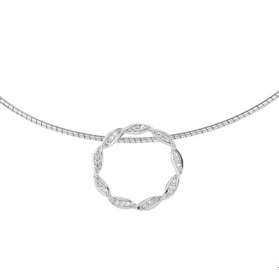 Afbeelding van Zilveren Ketting Zirkonia 1,5 mm x 42 45 cm lang