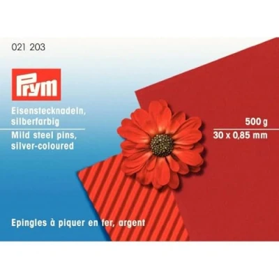 Afbeelding van Prym Staal Zilver (0.85 x 30mm) Hoofd Spelden 1x500g