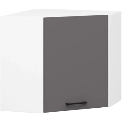 Afbeelding van Hoek Keukenkast modulaire OLIWIA W60/60 / Hangkast Bovenkast AKORD Furniture Factory Wit Grafietgrijs 60 x 58 30 cm