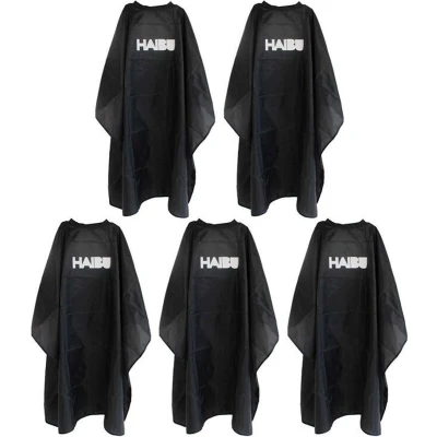 Afbeelding van 10x Haibu Essentials Kapmantel met Drukknoop zwart bundel/set/pakket