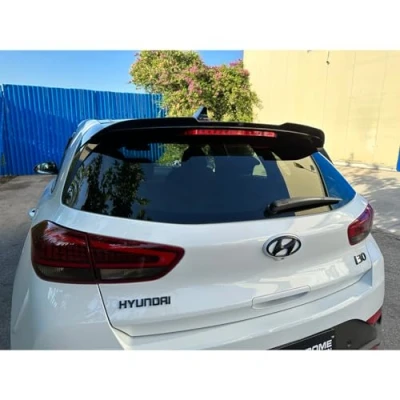Afbeelding van Dakspoiler (Spoiler Cap) compatibel met Hyundai i30 III &amp; N Line 2017 (ABS Glanzend zwart)