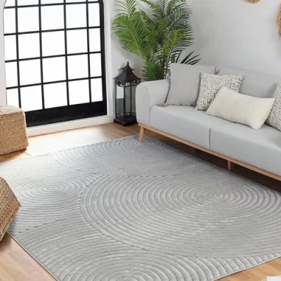 Afbeelding van SURYA Vloerkleed Woonkamer, Slaapkamer Modern Scandinavisch Tapijt KOANA Grijs 80x150cm