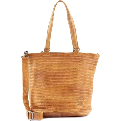 Afbeelding van FREDsBRUDER Leren Schoudertas Punz Shoulder Bag Nectar Lichtbruin