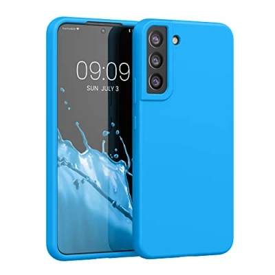 Afbeelding van kwmobile telefoonhoesje compatibel met Samsung Galaxy S22 Plus hoesje Zachte case voor smartphone Back cover in stralend blauw