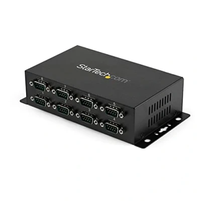 Afbeelding van StarTech.com 8 poort USB naar DB9 RS232 Seriële Adapter Hub Industriële DIN rail en Wandmontage (ICUSB2328I)
