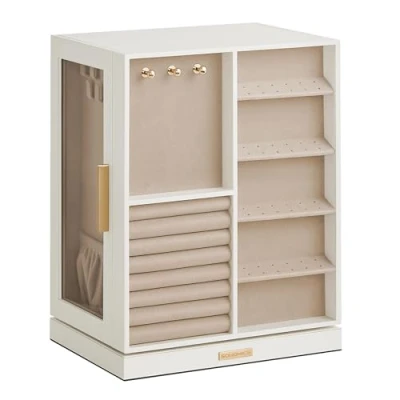 Afbeelding van Schmuckkästchen geräumig offenes Design Geschenkidee wolkenweiß