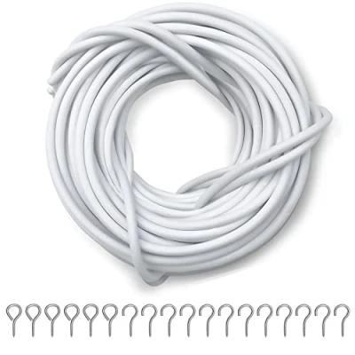 Afbeelding van Dikots Netgordijndraad en haken set 20 meter gordijndraadset bevat 35 ogen een multifunctionele draad