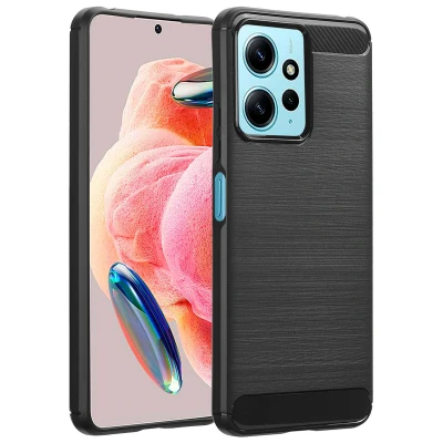 Afbeelding van Xiaomi Redmi Note 12 (4G) Hoesje Siliconen en TPU (zacht) imoshion Softcase/Backcover Zwart Telefoonhoesje