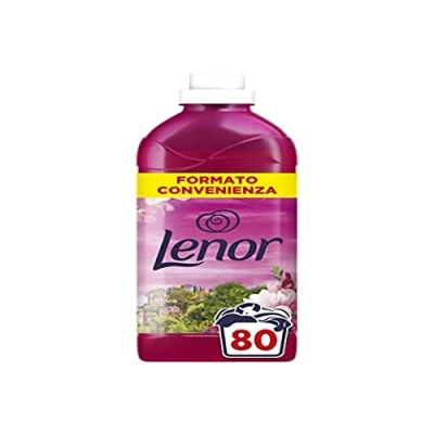 Afbeelding van Lenor Portofino wasverzachter concentraat voor de wasmachine, 80 wasbeurten, een optimale frisheid en zachtheid, geïnspireerd door natuur, ruikt elke nacht tot week