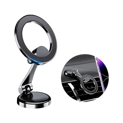 Afbeelding van PROfezzion Mag Safe Car Mount, magnetische mobiele telefoonhouder met 360 graden draaibaar en 180 kantelbaar, 3M zelfklevende pad, ontworpen voor iPhone 15 14 13 12 nieuwer &amp; Magsafe