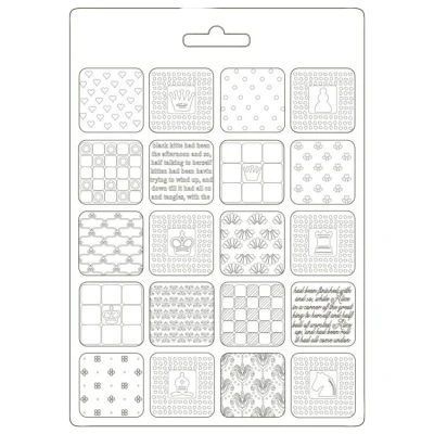 Afbeelding van Stamperia Soft Mould A5 Alice Patchwork (K3PTA589) (DISCONTINUED)
