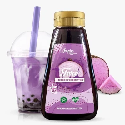 Afbeelding van INSPIRE FOOD Tarosiroop voor Bubble Tea 250 ml Aromatische Tea, Boba Thee, Slushes en Iced Drinks 100% Vegetarisch, Glutenvrij