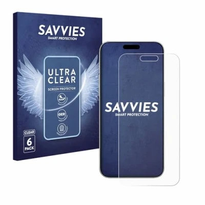 Afbeelding van Savvies (6 Stuks) Schermbeschermer voor Apple iPhone 16 Pro Screen Protector Ultra Transparant