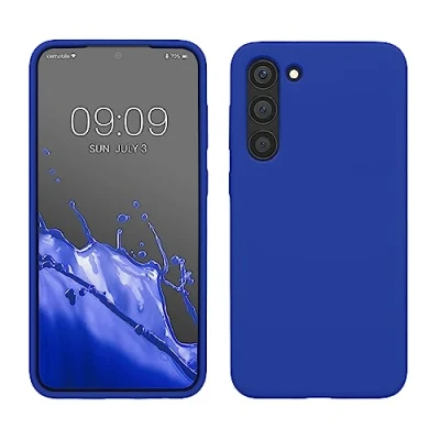 Afbeelding van kwmobile telefoonhoesje geschikt voor Samsung Galaxy S23 Plus Hoesje met siliconen coating Smartphone case in Baltisch blauw
