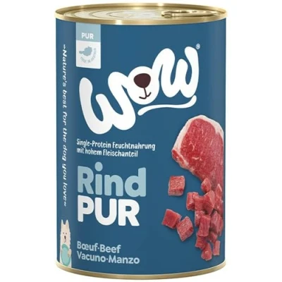Afbeelding van 6x 400g WOW Puur Rundsvoer Nat