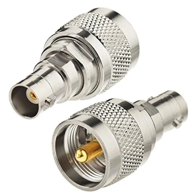 Afbeelding van Eightwood CB Radio Adapter PL259 naar BNC Vrouw UHF Male Antenne 2st voor Ham Walkie Talkie Handheld Bidirectionele