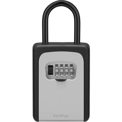 Afbeelding van Sleutelkluisje Hangslot met Code Inclusief Wandmontage grijs