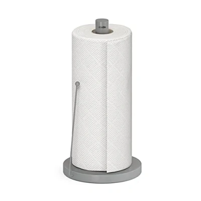 Afbeelding van Keukenrolhouder, Simply roestvrij staal, mat geborsteld, rolhouder, stabiel en duurzaam, papierrolhouder (grijs)