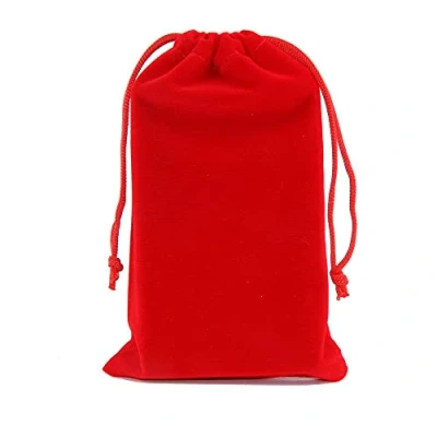 Afbeelding van NC 10 stuks fluwelen trekkoordtassen opbergtas sieradenzakje met trekkoord voor Kerstmis, verjaardagsfeest, huwelijksgunsten, cadeau snoep fluweel doek