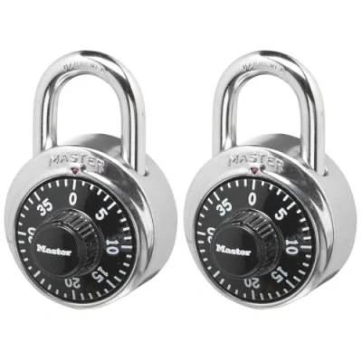 Afbeelding van Master Lock 1500T combinatieslot, zwart, 2 stuks