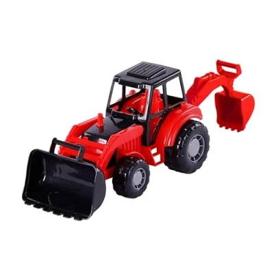 Afbeelding van Cavallino Toys Junior Graafmachine Tractor Rood